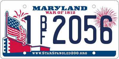 MD license plate 1BF2056
