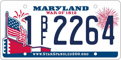 MD license plate 1BF2264