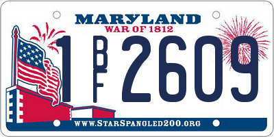 MD license plate 1BF2609