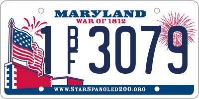 MD license plate 1BF3079