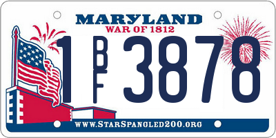 MD license plate 1BF3878