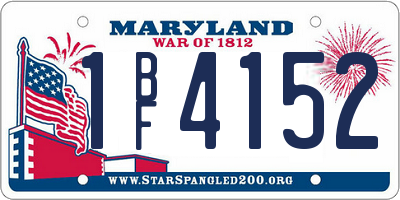 MD license plate 1BF4152