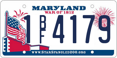 MD license plate 1BF4179