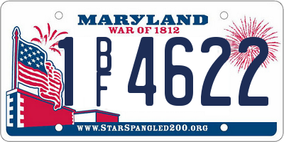 MD license plate 1BF4622