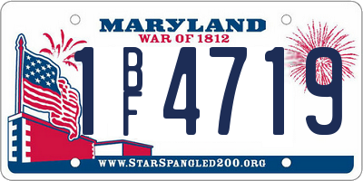 MD license plate 1BF4719