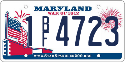 MD license plate 1BF4723