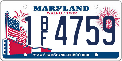 MD license plate 1BF4759