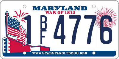 MD license plate 1BF4776