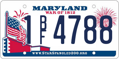MD license plate 1BF4788