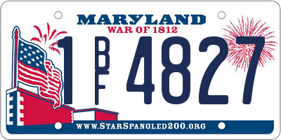 MD license plate 1BF4827