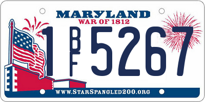 MD license plate 1BF5267
