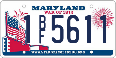 MD license plate 1BF5611