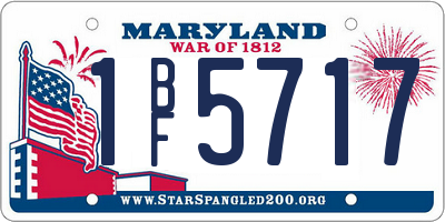 MD license plate 1BF5717