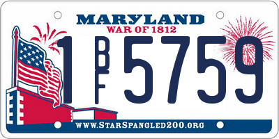 MD license plate 1BF5759