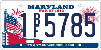 MD license plate 1BF5785