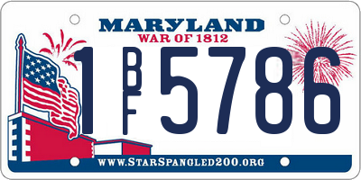 MD license plate 1BF5786