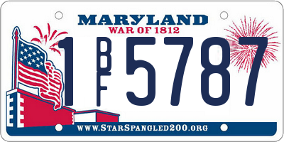 MD license plate 1BF5787