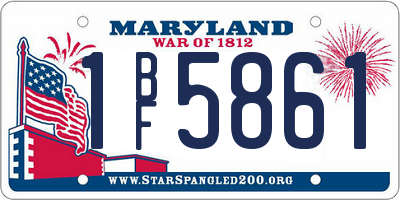 MD license plate 1BF5861