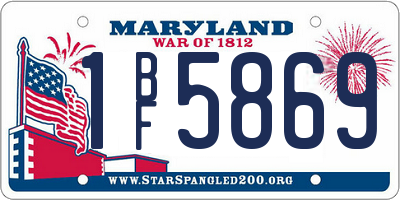 MD license plate 1BF5869