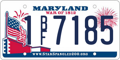 MD license plate 1BF7185