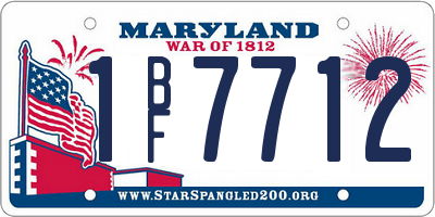 MD license plate 1BF7712