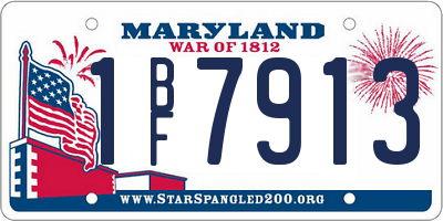 MD license plate 1BF7913