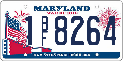 MD license plate 1BF8264