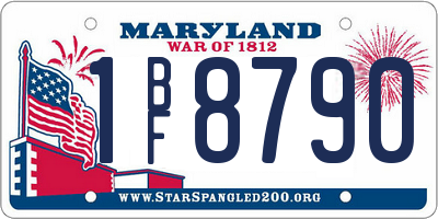 MD license plate 1BF8790