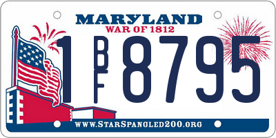 MD license plate 1BF8795