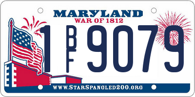 MD license plate 1BF9079