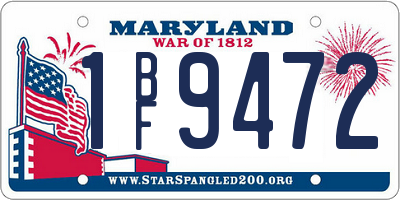 MD license plate 1BF9472