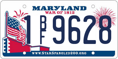 MD license plate 1BF9628
