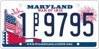 MD license plate 1BF9795