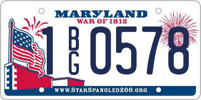 MD license plate 1BG0578