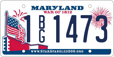 MD license plate 1BG1473