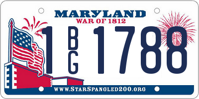 MD license plate 1BG1788