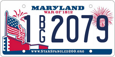 MD license plate 1BG2079