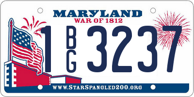 MD license plate 1BG3237