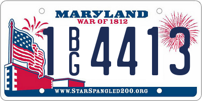 MD license plate 1BG4413