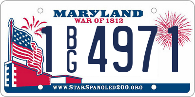 MD license plate 1BG4971