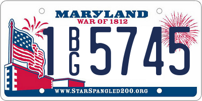 MD license plate 1BG5745