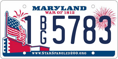 MD license plate 1BG5783