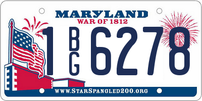 MD license plate 1BG6278