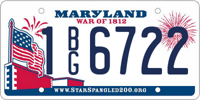 MD license plate 1BG6722
