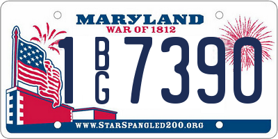 MD license plate 1BG7390
