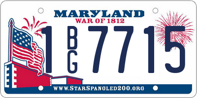 MD license plate 1BG7715