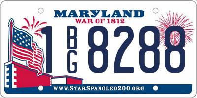 MD license plate 1BG8288