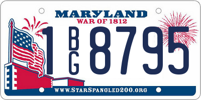 MD license plate 1BG8795