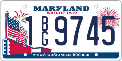 MD license plate 1BG9745