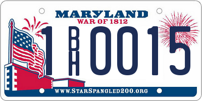 MD license plate 1BH0015